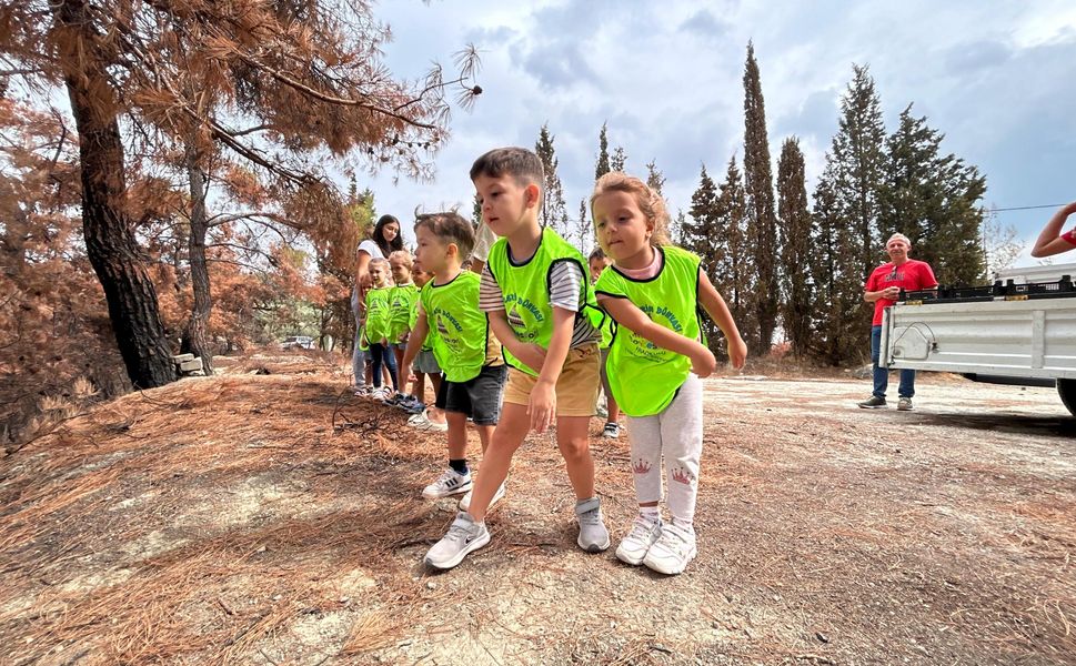 Anaokulu öğrencileri tohum toplarıyla ormanları yeşillendiriyor!